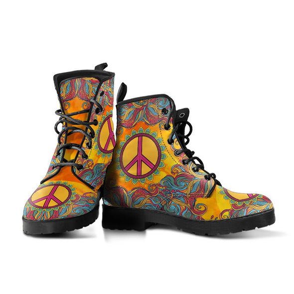 HandCrafted Paisley Peace Mandala Boots - Crystallized Collective