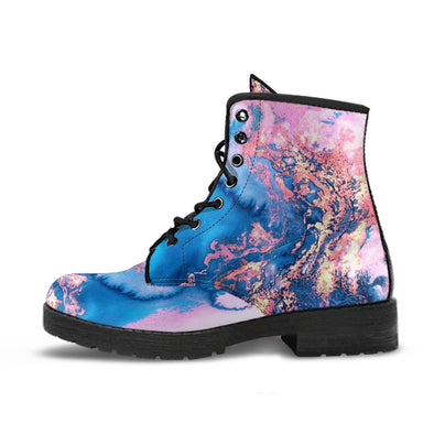 HandCrafted Pink Fluid Art Boots - Crystallized Collective