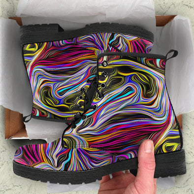 HandCrafted Psychedelic Art Boots - Crystallized Collective