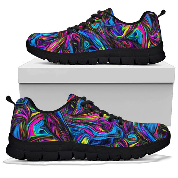 HandCrafted Psychedelic Art Sneakers - Crystallized Collective