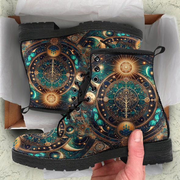 HandCrafted Psychedelic Bohemian Art Boots - Crystallized Collective