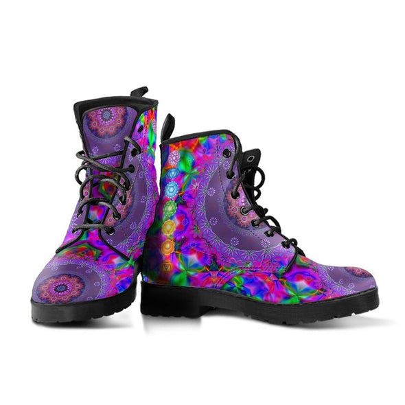 HandCrafted Psychedelic Chakra Boots - Crystallized Collective