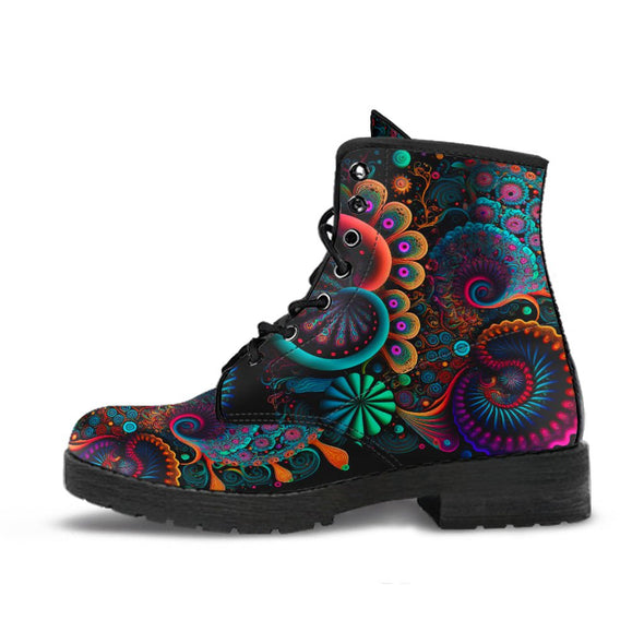 HandCrafted Psychedelic Holon Boots - Crystallized Collective