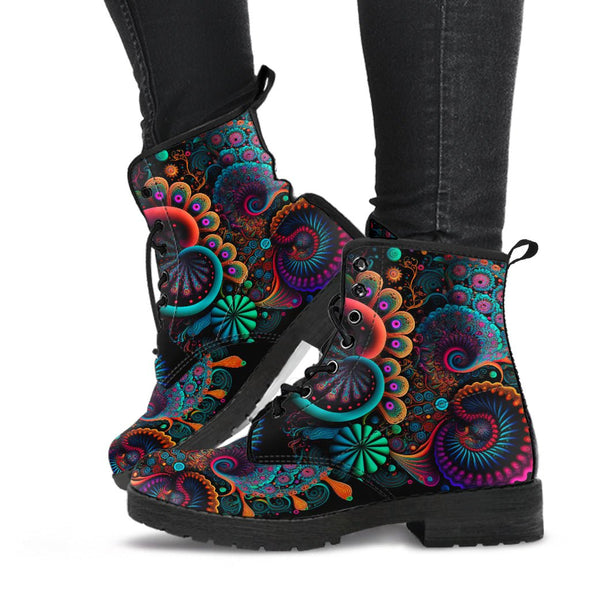 HandCrafted Psychedelic Holon Boots - Crystallized Collective