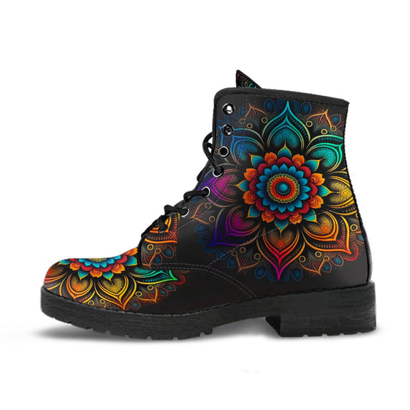 HandCrafted Psychedelic Mandala Boots - Crystallized Collective