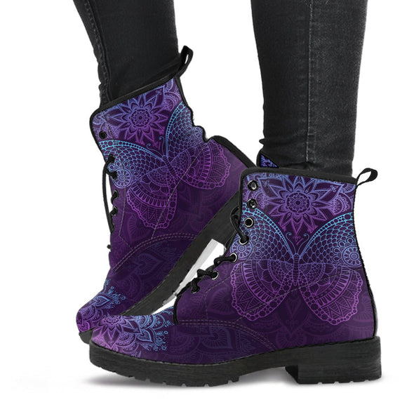 HandCrafted Purple Butterfly Boots - Crystallized Collective