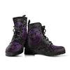 HandCrafted Purple Butterfly Lotus Mandala Boots - Crystallized Collective