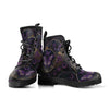 Handcrafted Purple Butterfly Mandala Boots - Crystallized Collective