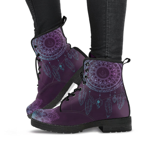 HandCrafted Purple Dreamcatcher Boots - Crystallized Collective