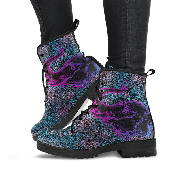 HandCrafted Purple Elephant Mandala Boots - Crystallized Collective