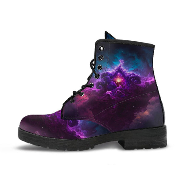 HandCrafted Purple Galaxy Boots - Crystallized Collective
