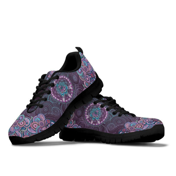 HandCrafted Purple Peace Mandala Sneakers - Crystallized Collective