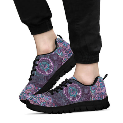 HandCrafted Purple Peace Mandala Sneakers - Crystallized Collective