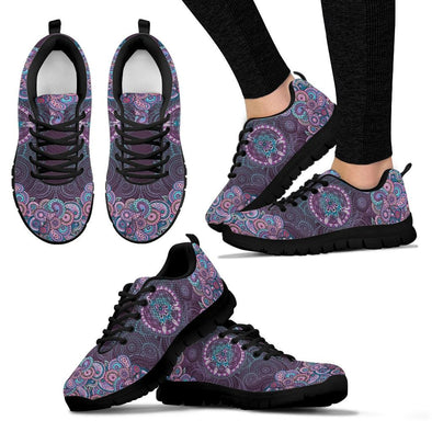 HandCrafted Purple Peace Mandala Sneakers - Crystallized Collective