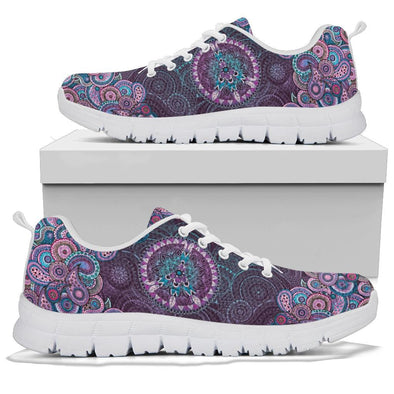 HandCrafted Purple Peace Mandala Sneakers - Crystallized Collective