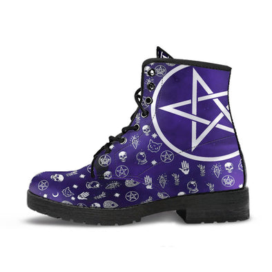 HandCrafted Purple Wicca Boots - Crystallized Collective