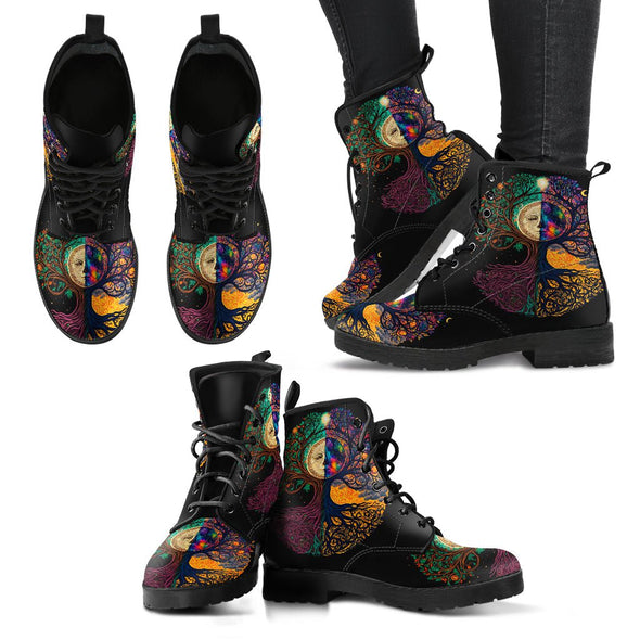 HandCrafted Shaman Vibes Tree of Life Boots - Crystallized Collective