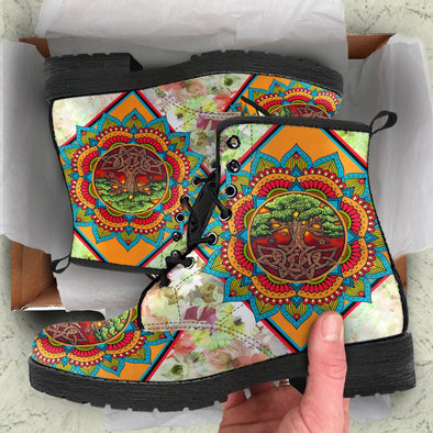 HandCrafted Spiritual Tree of Life Boots - Crystallized Collective