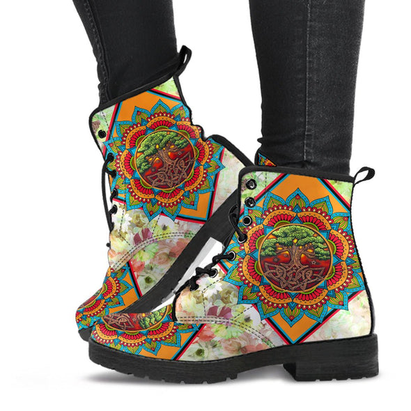 HandCrafted Spiritual Tree of Life Boots - Crystallized Collective
