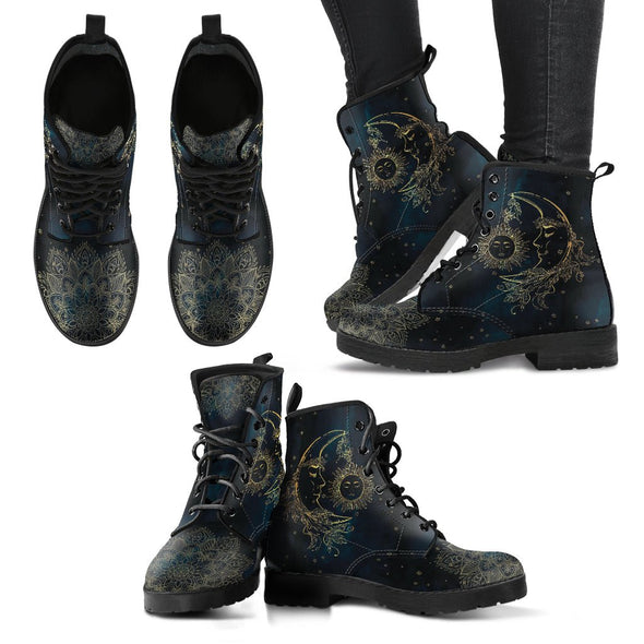 HandCrafted Sun and Moon Boots - Crystallized Collective