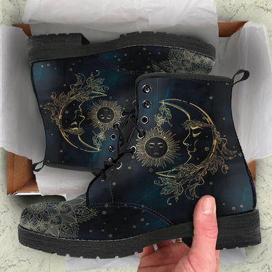 HandCrafted Sun and Moon Boots - Crystallized Collective