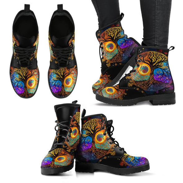 HandCrafted Sun Tree of Life Boots - Crystallized Collective