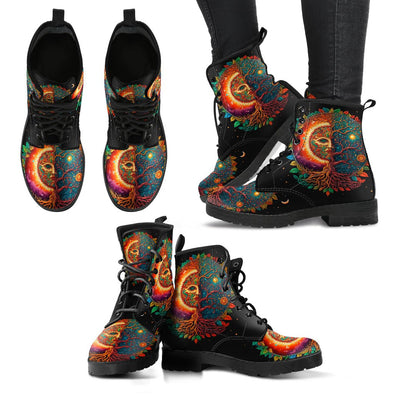 HandCrafted Tree of Life Sun and Moon Boots - Crystallized Collective