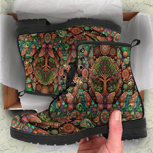 HandCrafted Wild Tree of Life Boots - Crystallized Collective