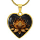 Healing Lotus Heart Necklace - Crystallized Collective