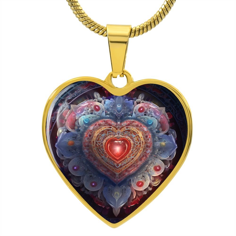 Heart Mandala Heart Necklace - Crystallized Collective