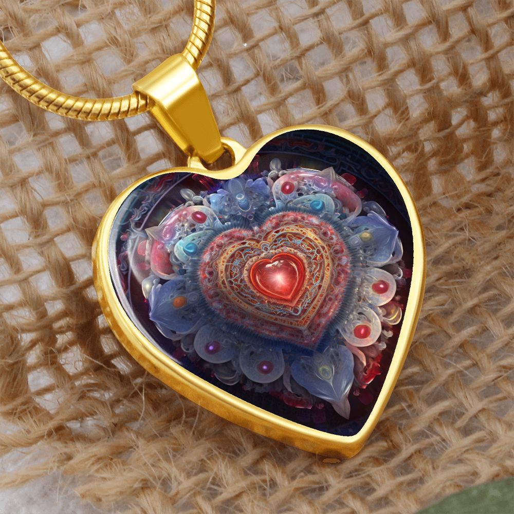 Heart Mandala Heart Necklace - Crystallized Collective