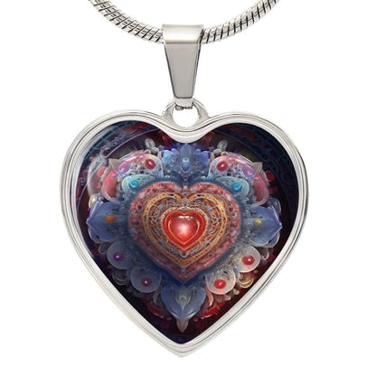 Heart Mandala Heart Necklace - Crystallized Collective