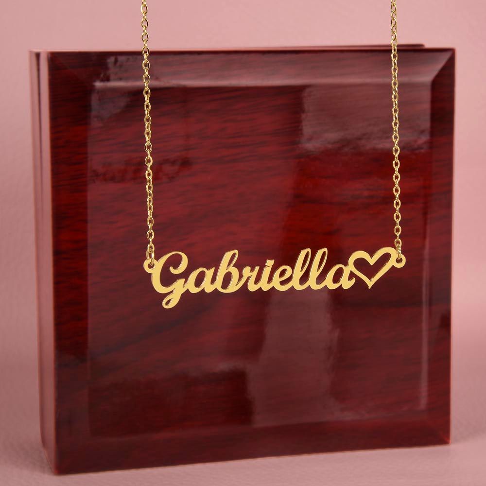 Heart Name Necklace - Crystallized Collective