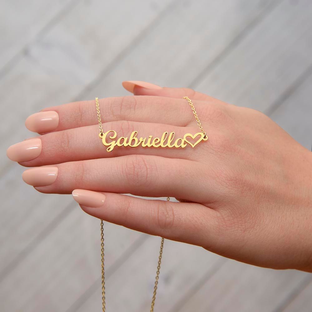 Heart Name Necklace - Crystallized Collective