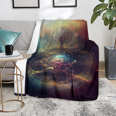 Heavenly Tree of Life Premium Blanket - Crystallized Collective