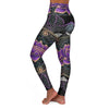 High Waisted Yoga Leggings (AOP) - Crystallized Collective