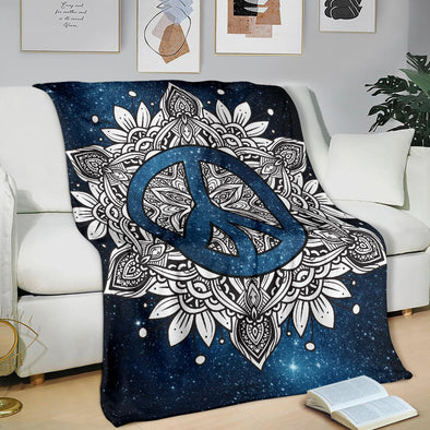 Hippie Peace Mandala Blanket - Crystallized Collective