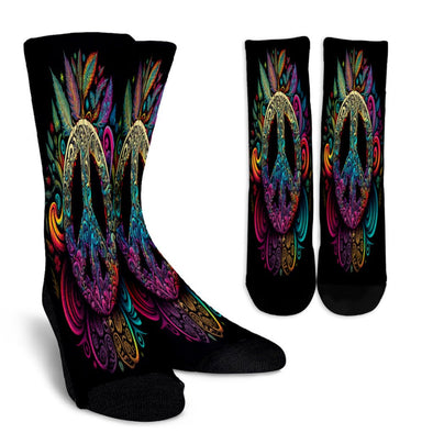 Hippie Peace Socks - Crystallized Collective