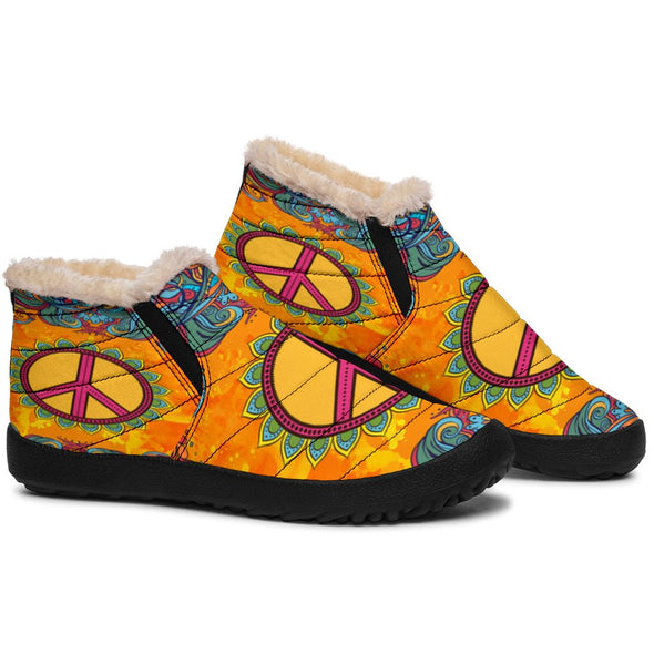 Hippie Peace Winter Sneakers - Crystallized Collective