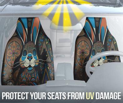 Hippie Rabbit Psychedelic Seat Covers - Crystallized Collective