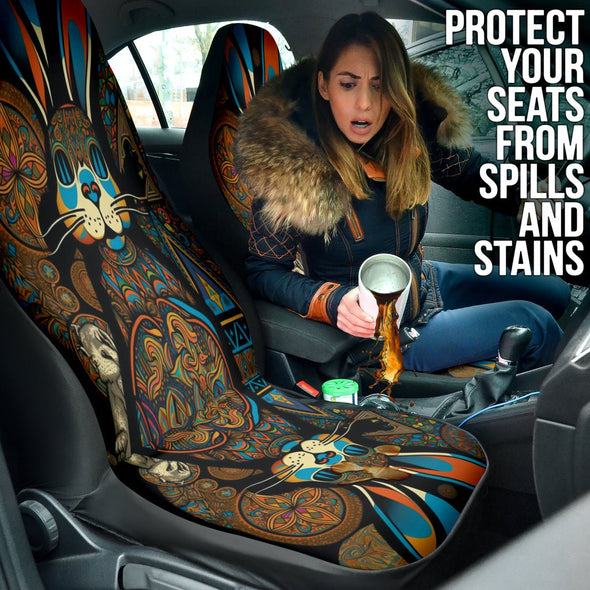 Hippie Rabbit Psychedelic Seat Covers - Crystallized Collective