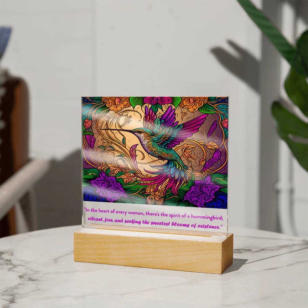 Hummingbird Acrylic Plaque - Crystallized Collective