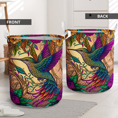 Hummingbird Jungle Vines Laundry Basket - Crystallized Collective