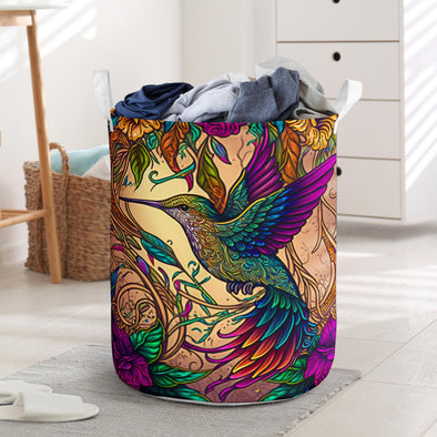 Hummingbird Jungle Vines Laundry Basket - Crystallized Collective