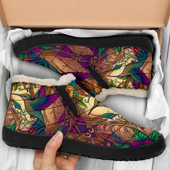 Hummingbird Jungle Vines Winter Sneakers - Crystallized Collective