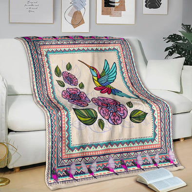 Hummingbird Premium Blanket - Crystallized Collective