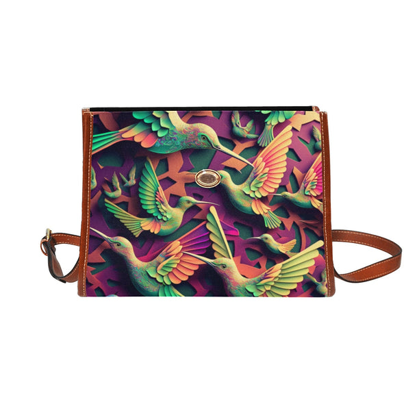 Hummingbird Vortex Canvas Satchel Bag - Crystallized Collective