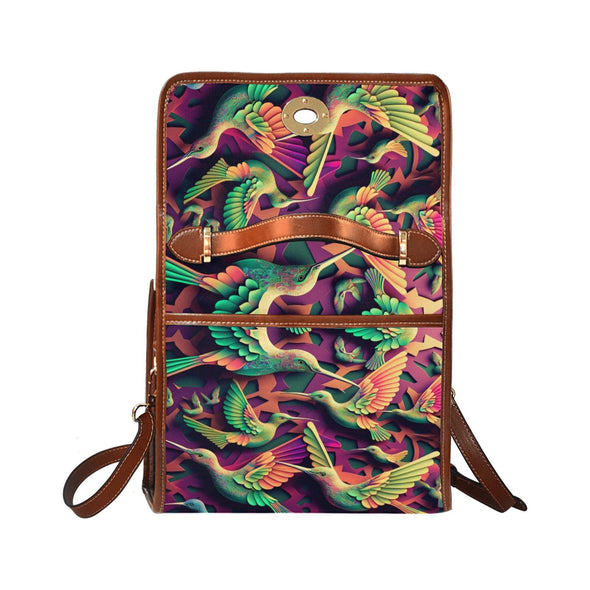 Hummingbird Vortex Canvas Satchel Bag - Crystallized Collective