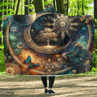 Interconnected Galaxy Hooded Blanket - Crystallized Collective