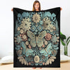 Intricate Butterfly Flowers Premium Cottagecore Blanket - Crystallized Collective